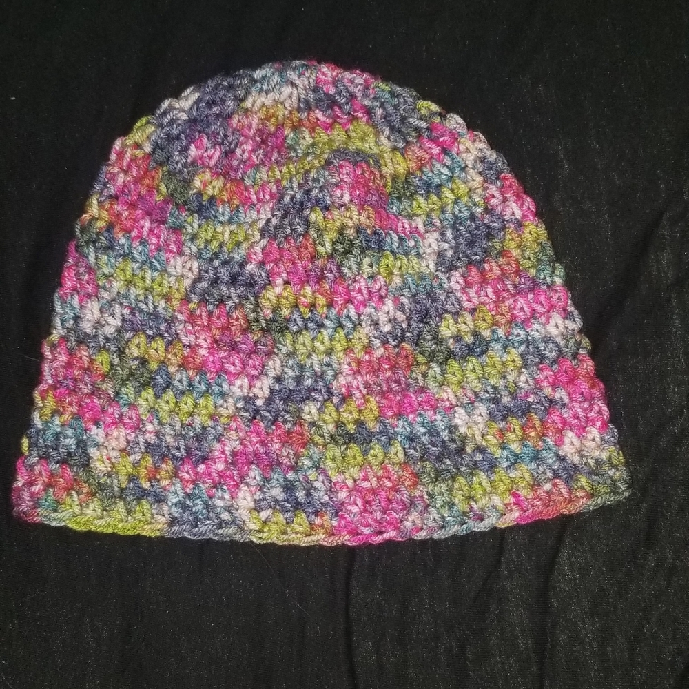 Handmade Multi colored Sunset Crochet Beanie